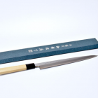 Steel blue  Yanagiba Kitchen Knife 240mm, Honkasumi sharpening, Buffalo octagonal handle
